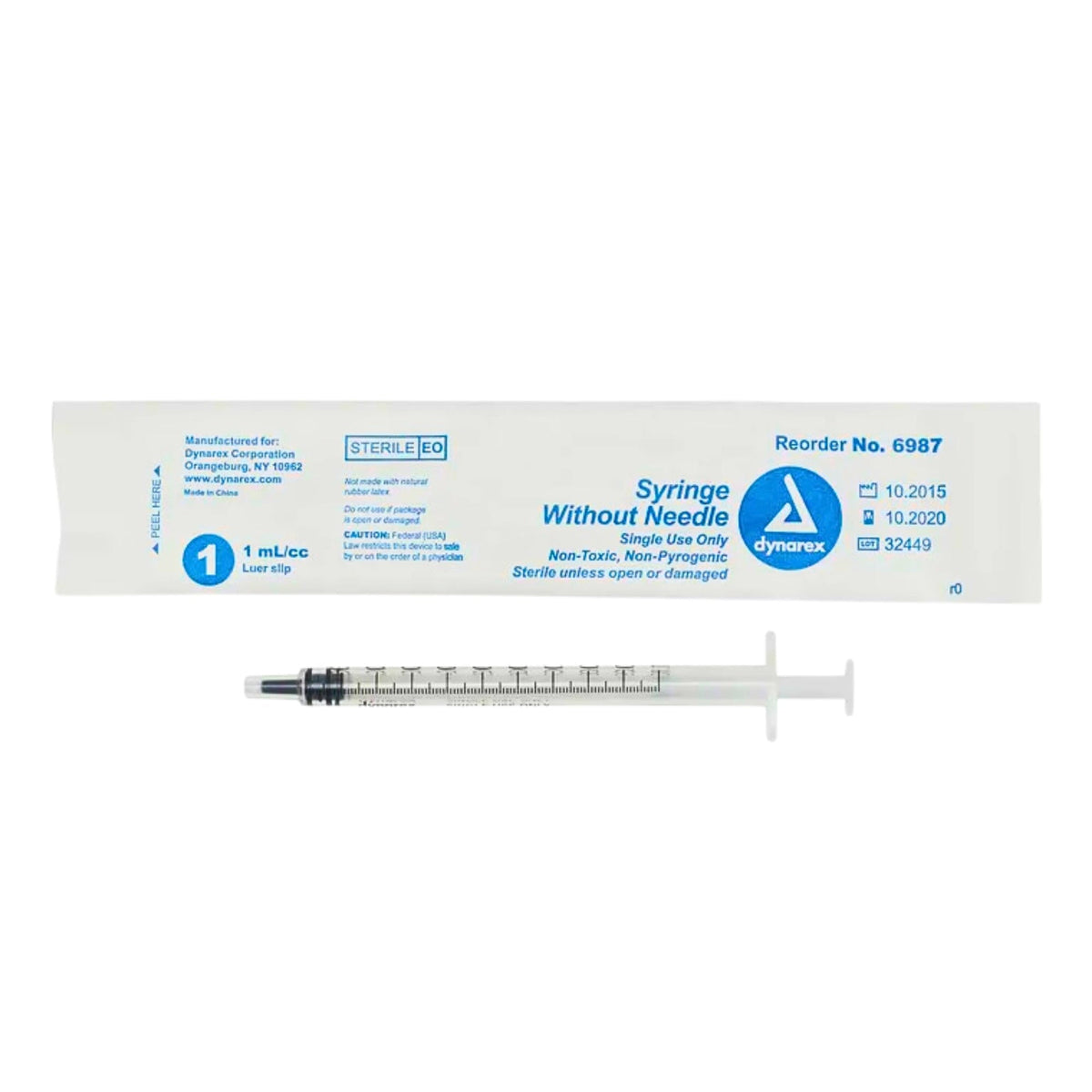 Dynarex Syringe 1 Ml Luer Slip Filler Lux™ Syringes