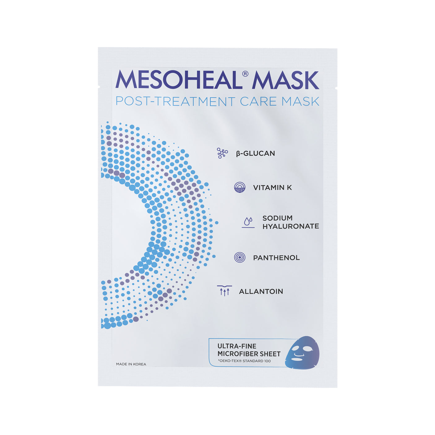 Mesoheal Mesoterapia Mascarilla de cuidado post-tratamiento