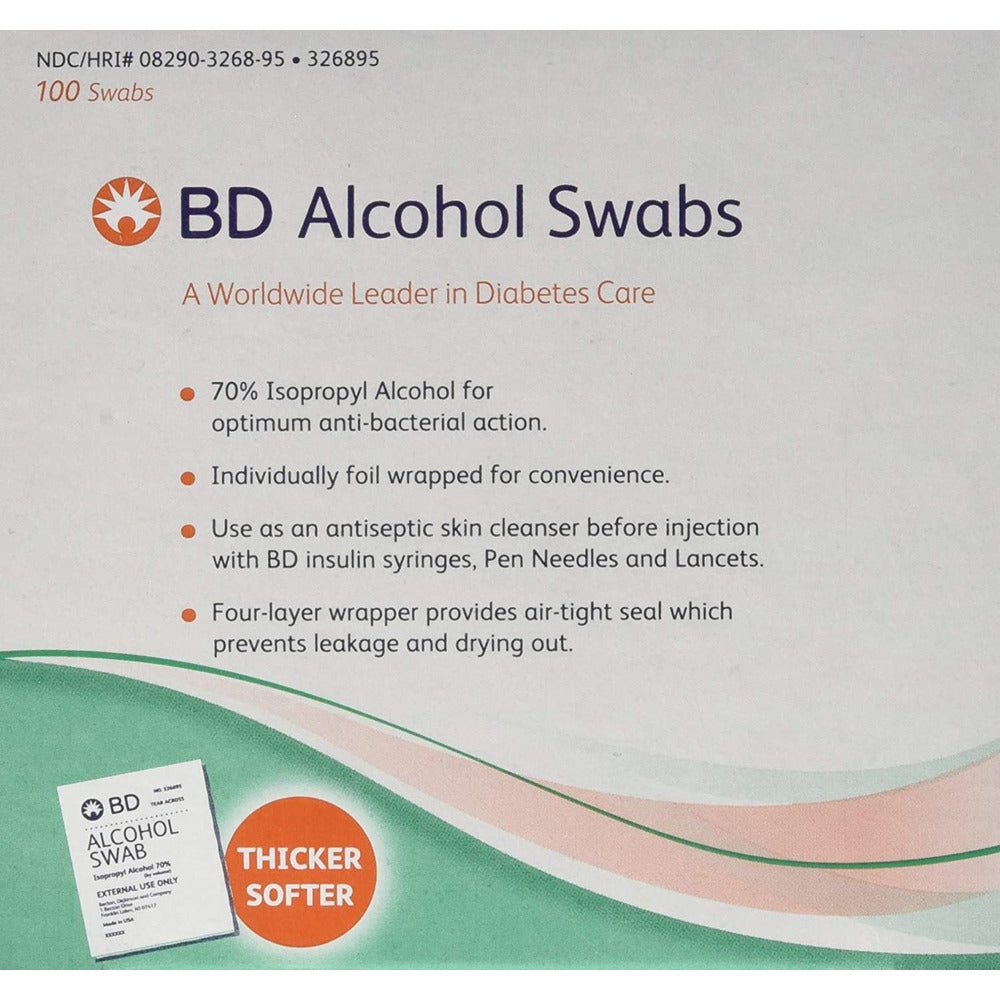 BD Alcohol Swabs 100 Each White - Filler Lux™ - BD