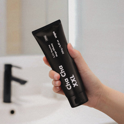 Luxury aesthetic shot of Cha Cha Charcoal Toothpaste – stylish oral care for a modern lifestyle.