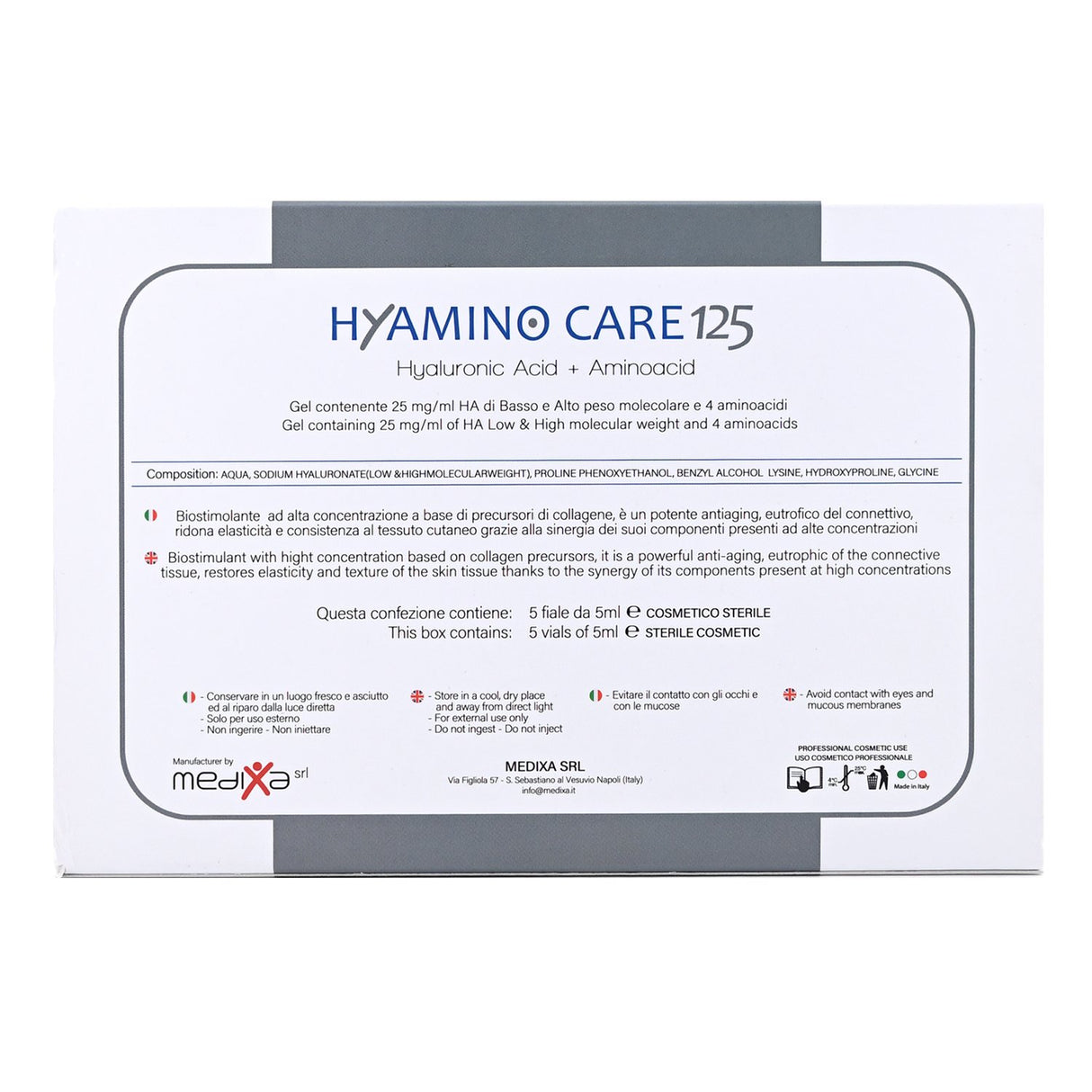 Hyamino Care 125 - Filler Lux™ - MESOTHERAPY - Medixa