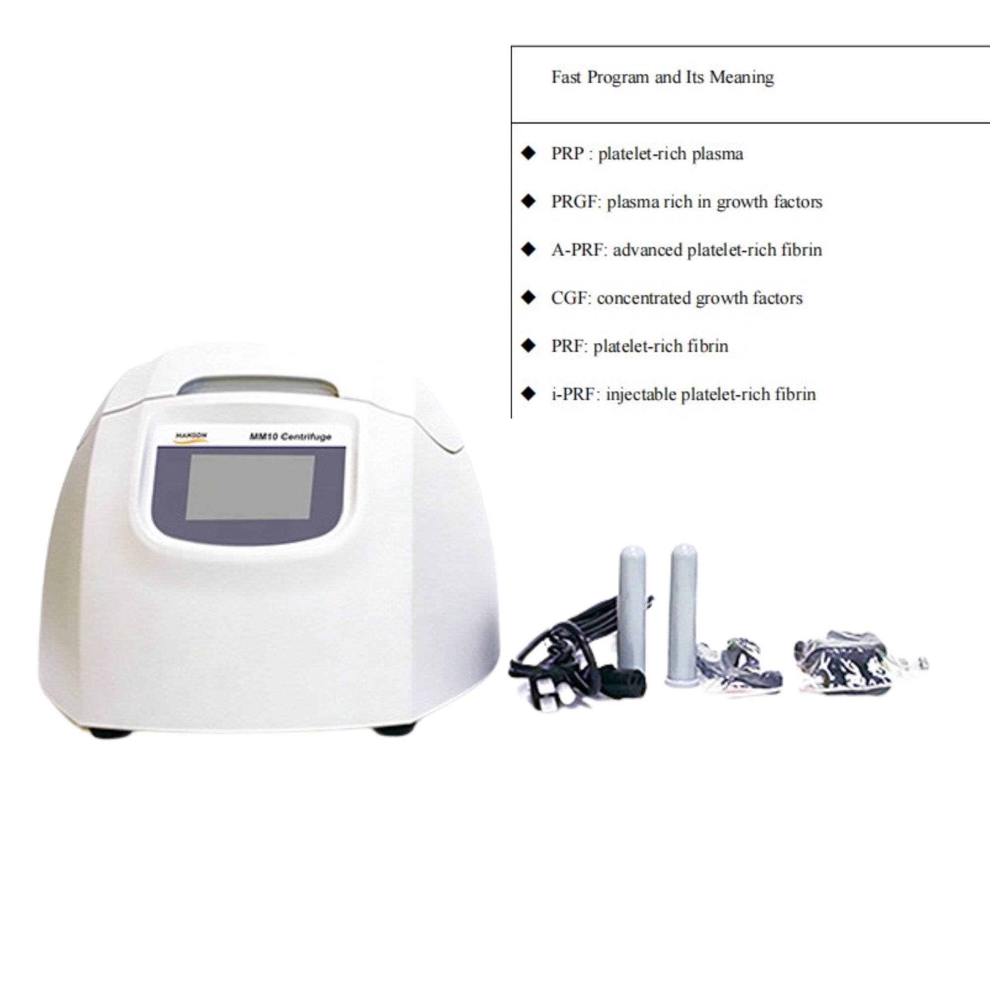 PRP Centrifuge Machine M10 6 Programs - Filler Lux™ - Manson