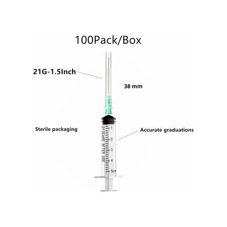 Syringe 5ml with 21G Needle - Filler Lux™ - Syringes - Shaotong