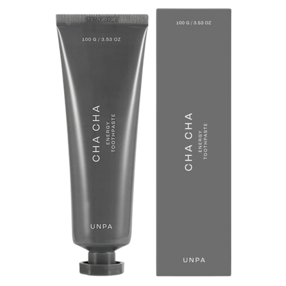 Unpa Cha Cha Energy Toothpaste 100g – vibrant packaging highlighting its natural and energizing formula