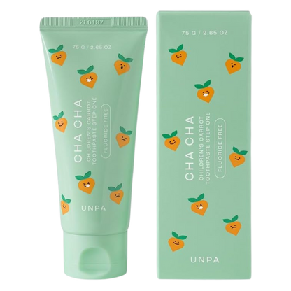 Unpa Cha Cha Kids Carrot Toothpaste Duo Pack – includes low-fluoride and fluoride-free options for children’s safe oral care